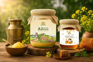 A2 Gir Cow Ghee & Himalayan Raw Honey: Pure Traditional Goodness from Nature