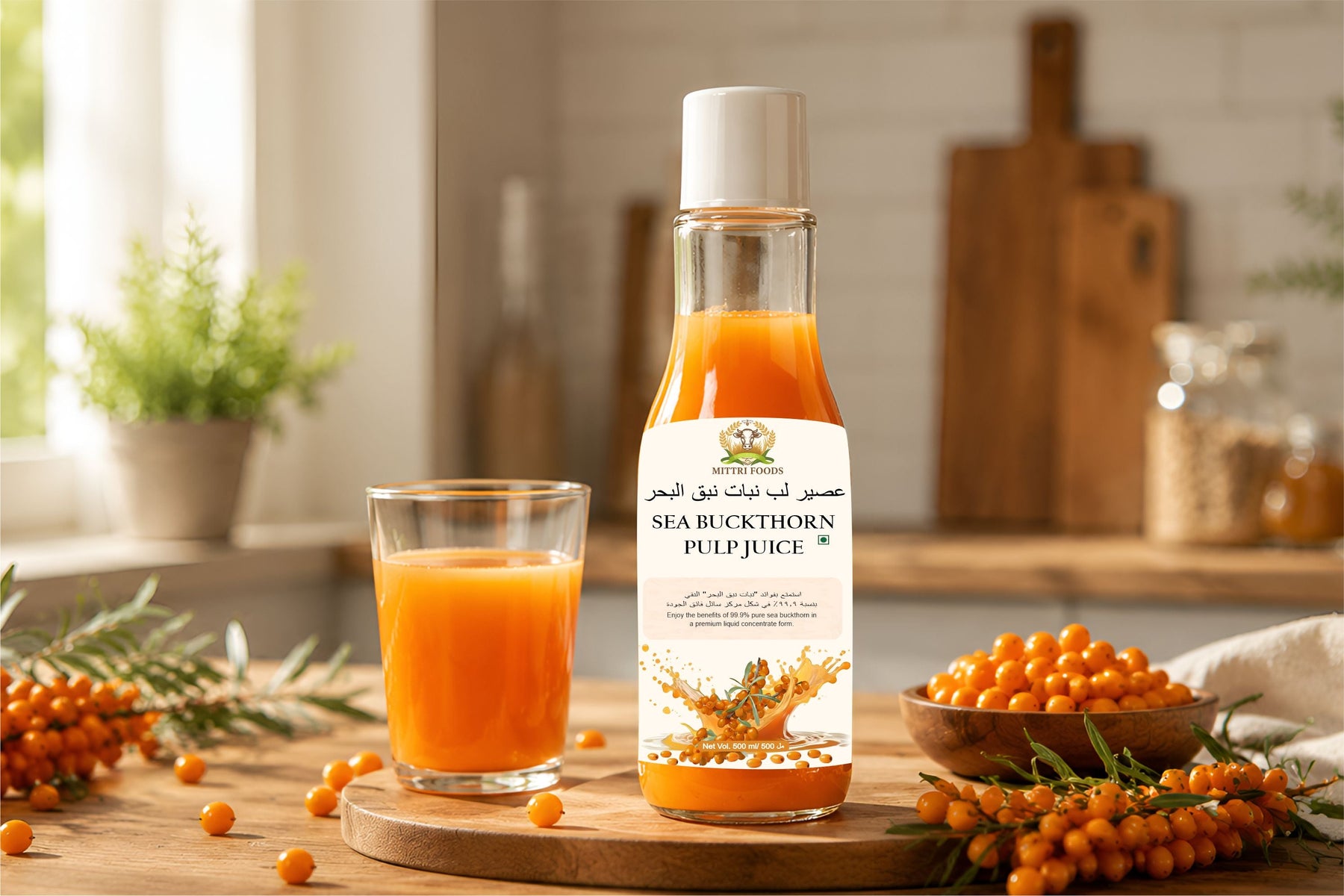 Himalayan Sea Buckthorn Pulp Juice: Cold-Pressed Natural Goodness