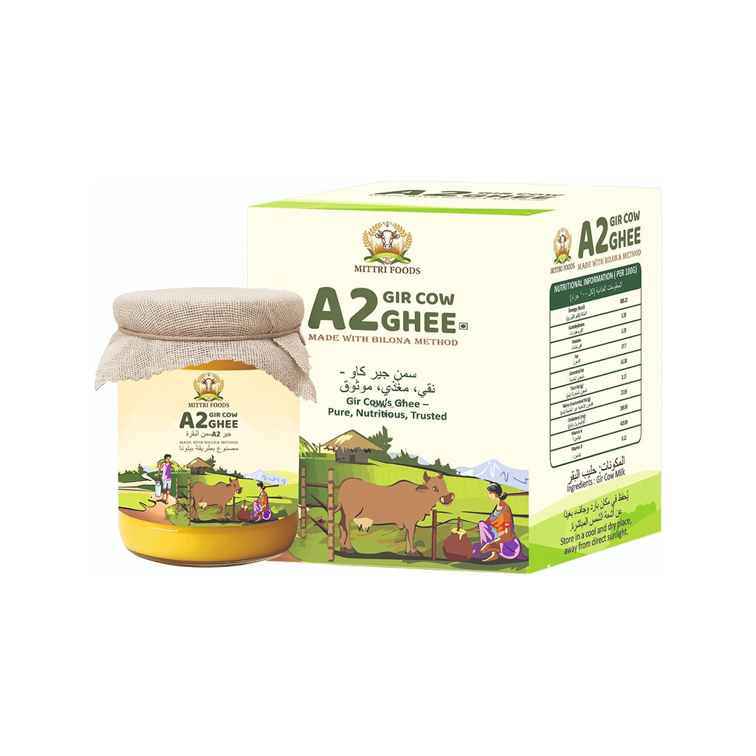 A2 Gir Cow Ghee | Made with Traditional Bilona Method | Grassfed, Pure & Healthy | Natural & Lab-Tested
