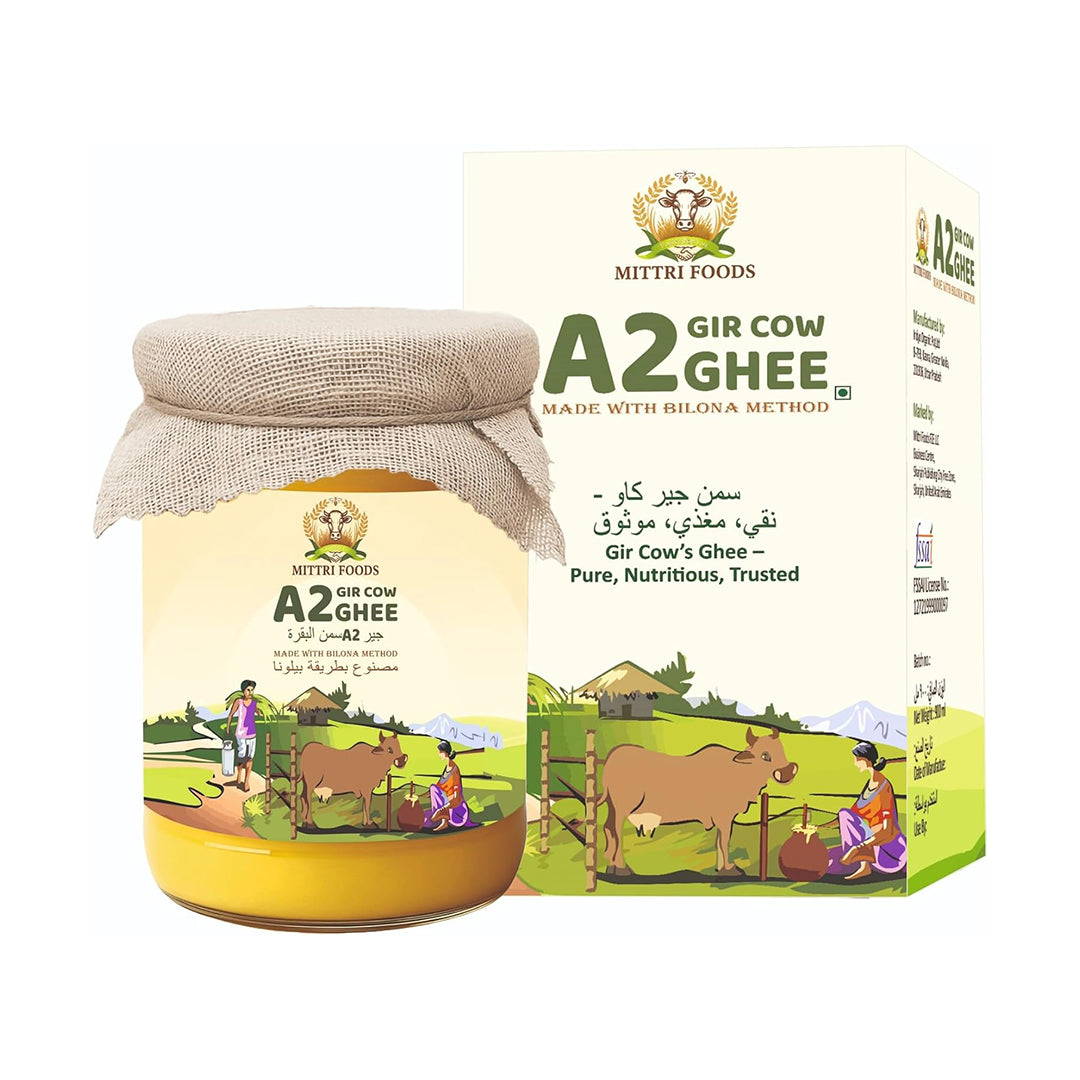 A2 Gir Cow Ghee | Made with Traditional Bilona Method | Grassfed, Pure & Healthy | Natural & Lab-Tested